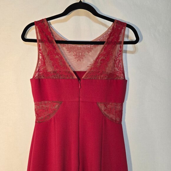 BCBG MAXAZRIA Quite Luxury Fuchsia ENIDA Ruffled Crepe Dress Size 6 LIKE NEW! - Picture 6 of 17
